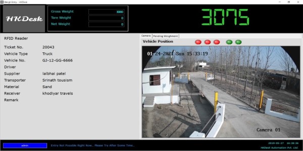 Semi - Fully Unmanned Weighbridge Software