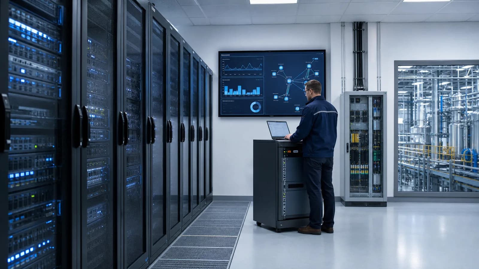 Enterprise server infrastructure for centralized industrial data